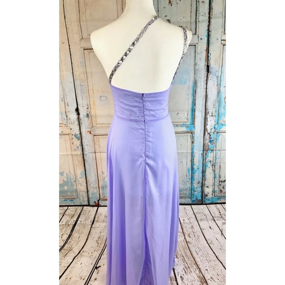NWT ROPALIA Lavender One Shoulder Dress - Picture 3 of 5